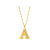 Cross-Border New 26 English Capital Letter Pendant Necklace Gold-Plated 18K Environmental Protection Vacuum Plating Necklace