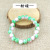 2 Yuan Shop Small Jewelry Stall Hot Sale 8mm Agate-like Glass Bracelet Wholesale Women's Clothing Promotional Novelties Wholesale