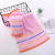 Pure Cotton Tricolor Satin Stripe Plain Towel Face Towel