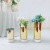 Modern Minimalist American Light Luxury Decorative Vase Decoration Golden Flower Table Glass Living Room Vase Flower Arrangement