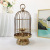 Metal Birdcage Candlestick Decoration American Chinese Style New Chinese Style Home Decoration Electroplating High-End Crafts Decoration