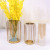 European-Style Wrought Iron Glass Vase Decoration Living Room Decoration Artificial Flower Vase Model Room Entry Luxury Home Metal Ornaments