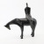 New Chinese Modern Solid Wood Furniture Tea Table Hallway Black and Golden Horse Rider Animal Ornament Cast Iron Ornaments
