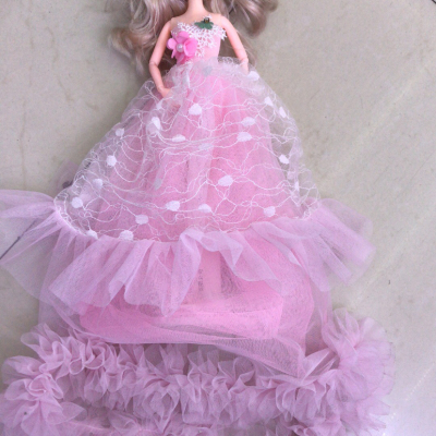 50cm Barbie Doll Keychain Barbie Doll 3D Eye Joint Gauze Dress Barbie Gift Box New Machine Edge