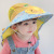 Children's Hat Wholesale Summer Mesh Breathable Bucket Hat with Fan Boys and Girls Big Brim Sun Protection Neck Protection Sun Hat
