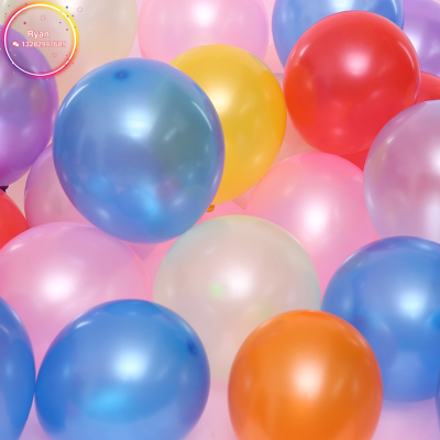 Cross-Border Hot Selling Factory Direct Sales 9-Inch 1G Metallic balloon, Party Decoration Color Latex Balloons