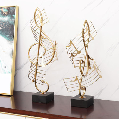 Creative Musical Note Decoration Living Room TV Cabinet Wine Cabinet Bar Decoration American Metal Iron Art Simple Home Crafts