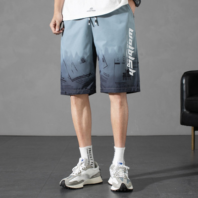 Summer New Five-Point Casual Shorts Men's Trendy Korean Style Hong Kong Style Loose Sports Summer Outerwear Boys Shorts