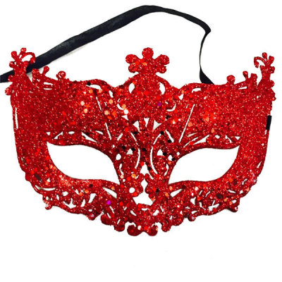 Wholesale Halloween Christmas Ball Carnival Gold Powder Hollow Fox Plastic Makeup Mask
