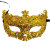 Wholesale Halloween Christmas Ball Carnival Gold Powder Hollow Fox Plastic Makeup Mask