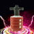 Internet Hot Music Luminous Imitation Wood Gyro Stall Hot Sale TikTok Toys Colorful Flash Catapult Gyro