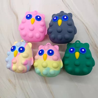 New Rat Killer Pioneer 3D Stress Relief Ball Silicone Cute Owl Decompression Educational Toy Squeeze Ball Factory in Stock