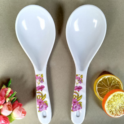Thick Imitation Porcelain Rice Spoon Melamine Rice Spoon Plastic Rice Spoon Rice Spoon Soup Spoon 2 Yuan Wholesale