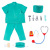 Children's Doctor Performance Wear Cosplay Kindergarten Role Play Chef Pilot Camouflage Performance Costumes