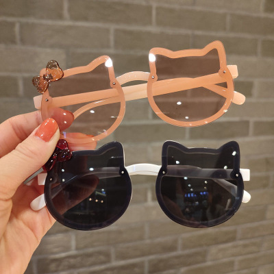 Cute Cartoon Baby Sunglasses Cat Kids Sunglasses Jelly Sunglasses Photo Modeling Cross-Border Hot Selling Mirror