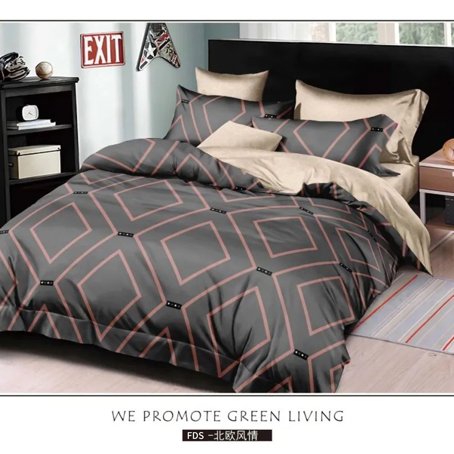 厂家 外贸四件套小清新四件套床单被套枕套少女床单批发