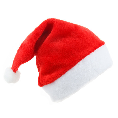 Plush Christmas Hat Short Plush Christmas High-End Hat Christmas Decorations Christmas Party Holiday Dress up Gift