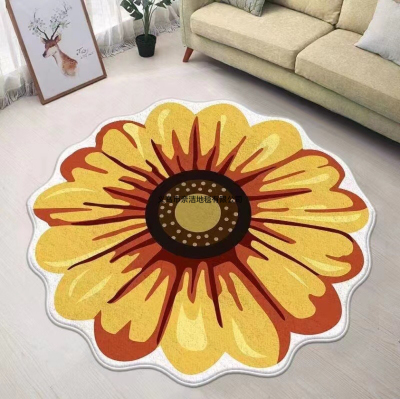 Cashmere-like Special-Shaped Carpet Bedroom Living Room Entrance Balcony Mat New Printed Floor Mat Household Non-Slip Mats Bedside