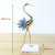 New Chinese Style Crane Model Room Copper Ornaments European Modern Living Room Home Metal Decoration Crystal Ornament