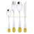 Spot Stainless Steel High-End Hotel Gold-Plated Tableware Fork Steak Knife Coffee Tea Spoon Spoon Gift Combination