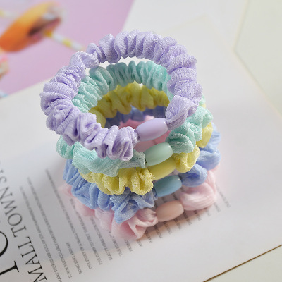 Candy-Colored Headband Small Intestine Hair Band Ins Simple Hair Band Women's Korean-Style Cedar Cute Solid Color Hair Rope
