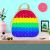 JT New Rat Killer Pioneer Large Backpack Fingertip Bubble Toy Silicone Backpack Rainbow Color Backpack Student Schoolbag