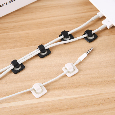 Data Cord Manager Self-Adhesive Wire Holder 18 Pack Network Cable Storage Organizing Box Buckle Clip