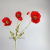 Home Decor Simulation Flower Poppies Silk Flower Flocking Simulation Poppies 4 Heads Artificial Plants Dropshipping Whol