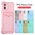 Applicable to iPhone 13 Four-Corner Drop-Resistant Card Holder Transparent Phone Case Apple 12 Transparent Pink Card Holder Soft Protective Case