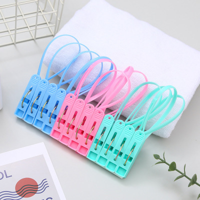 Plastic Clips Wind and Skid Drying Socks' Clip Multi-Functional Windproof Clip for Clothing Band Cable Strap Small Clip 12 PCs