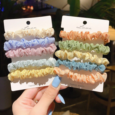 Internet Celebrity Ins Large Intestine Hair Band Small Intestine Head Rope Female Rubber Band Female Hair Rope Simple Small Mori Style Korean Style Korean Style