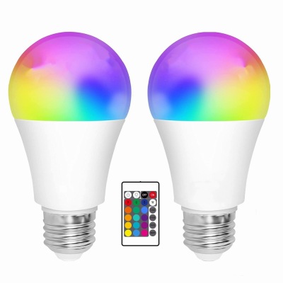 Led Remote Control RGB Rainbow Color Bulb 9 Th Order Brightness 16 Colors Adjustable Atmosphere for Festival Celebration for Amazon