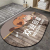 Oval Diatom Ooze Bathroom Absorbent Non-Slip Floor Mat Printed Cartoon Floor Mat Household Toilet Mat