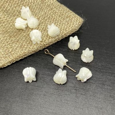 Horseshoe Screw Shell Carving Lily 8x8mm Straight Hole DIY Bracelet Necklace Pendant Accessories Wholesale