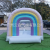 Rainbow Arch Inflatable Children's Trampoline Environmental Protection PVC Inflatable Entertainment Park Trampoline Birthday Party Home Castle