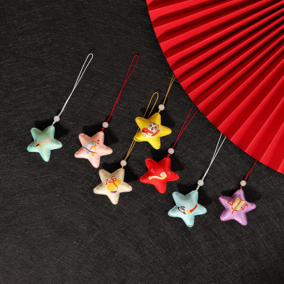 [Factory Direct Supply] National Fashion Five-Pointed Star Portable Perfume Bag Chinese Style Dragon Boat Festival Sachet Mini Yushou Wholesale