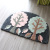 Fresh Semicircle Floor Mat Beautiful Flower Small Tree Absorbent Door Mat Pastoral Flowers Mat Japanese Foot Mat Bathroom