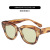 Korean Large Rim Leopard Retro Sunglasses Ins Cross-Border Full Frame Sunglasses Men's and Women's UV-Proof Sunglasses