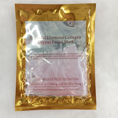 For Export Pink Diamond Facial Mask Can Dissolve Seaweed Collagen Crystal Mask Hydrating and Brightening Skin Color Magic Crystal