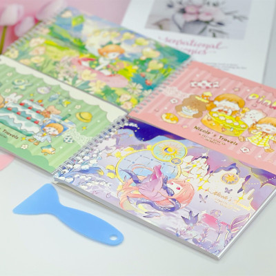 Coil Release Book Cute Cartoon Release Paper A5 Journal Tools Storage An Illustrated Handbook Books Hand Account Books
