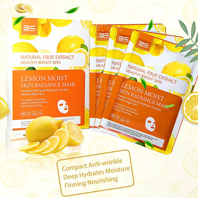For Export English Lemon VC Moisturizing Cleansing Moisturizing Soothing Skin Moisturizing and Nourishing Facial Mask Foreign Trade