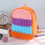 Cross-Border New Arrival Children's Silicone Large Deratization Pioneer Schoolbag Silicone Bubble Backpack Foreign Trade Pressure Reduction Toy