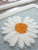 Tasha Duduo Fresh Semicircle Mat Beautiful Daisy Absorbent Door Mat Pastoral Flowers Mat Simple Flowers