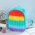 Cross-Border New Arrival Children's Silicone Large Deratization Pioneer Schoolbag Silicone Bubble Backpack Foreign Trade Pressure Reduction Toy