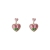 New Sterling Silver Needle French Love Tulip Earrings Affordable Luxury Style Sweet Peach Heart Short Pearl Necklace Necklace Tide