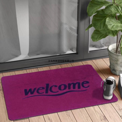 PVC English Floor Mat Doorway Entrance Door Entrance Mud Floor Mat Hotel Hotel Large Size Door Mat Custom