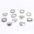 Amazon Foreign Trade New Antique Silver Crescent Love Arrow Palm Women's Adjustable Ring Suit 11 Pieces