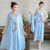 Two-Piece Embroidery Cotton and Linen Dress for Women Summer 2 New Ethnic Style Loose Slimming Temperament Mid-Length Skirt