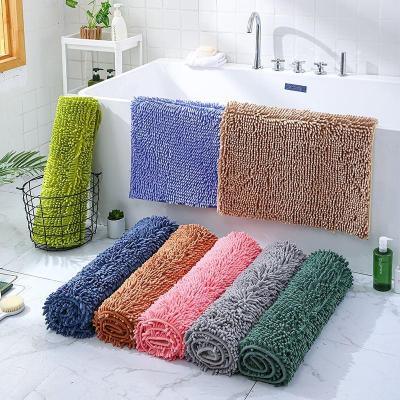 Bathroom Absorbent Floor Mat Non-Slip Household Bathroom Step Mat Entrance Mats Door Mat Chenille