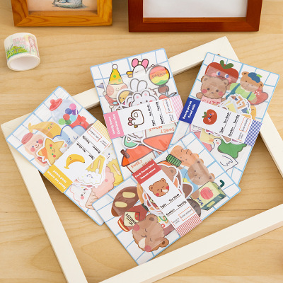 Korean Ins Style Cartoon Cute Soft Candy Bear Hand Ledger Sticker Sealing Paste Mobile Phone Notebook Material Decorative Sticker